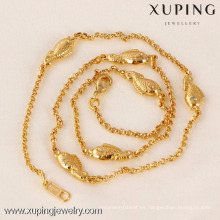 41543-Xuping nueva moda Gold Fish Jewelry Charm Necklace al por mayor